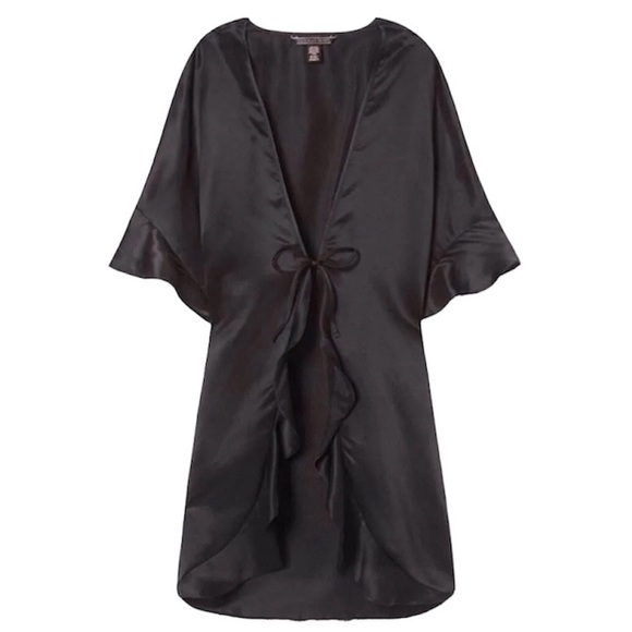 Victoria’s Secret Butterfly Sleeve Satin Tie-Front Robe - Picture 2 of 6